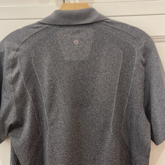 Lululemon Men’s Heathered Gray Polo Shirt—Great Fabric and Style—Great Cond! M - Picture 6 of 6
